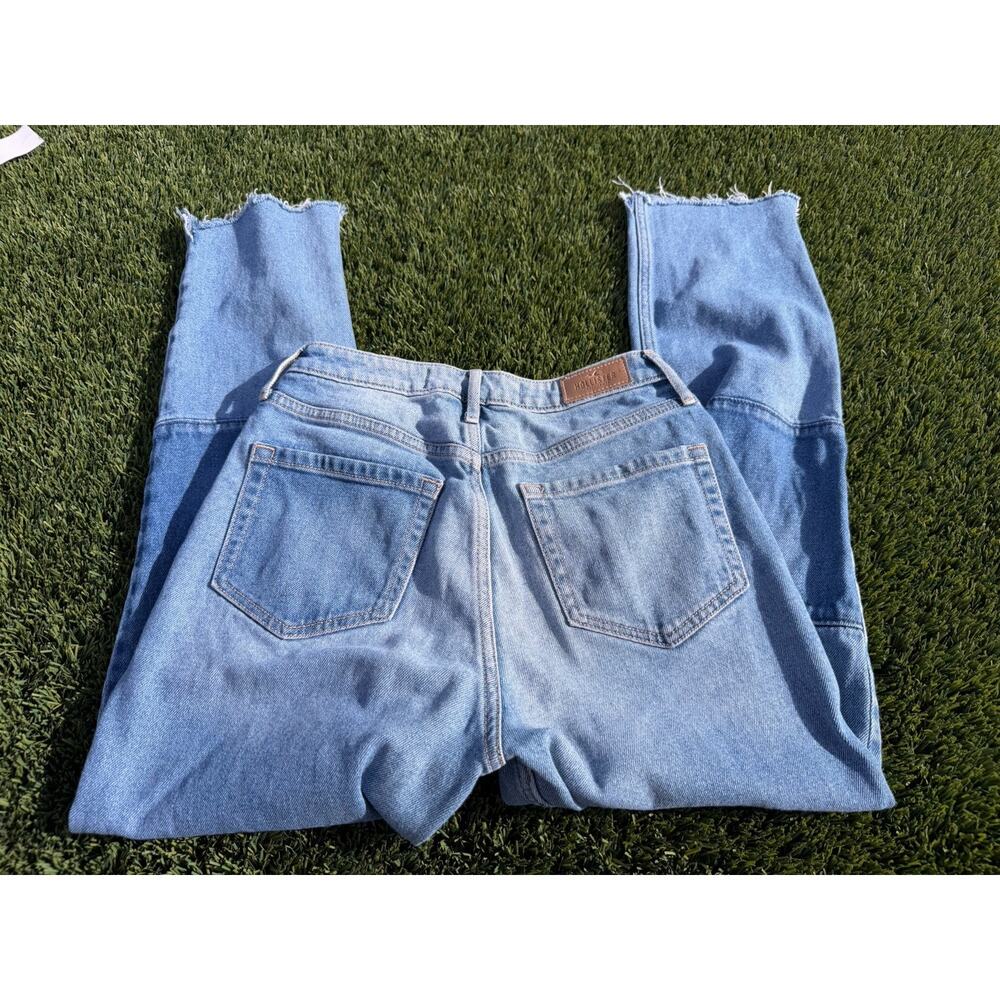 Hollister Ultra High-Rise Mom Jeans Black Stretch Distressed Denim Women 25x27 - Picture 3 of 5